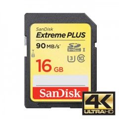 SanDisk Extreme Plus SDHC 16 GB 90 MB/s Class 10 UHS-I